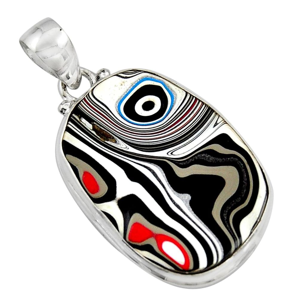13.15cts natural blue fordite detroit agate 925 sterling silver pendant r16425