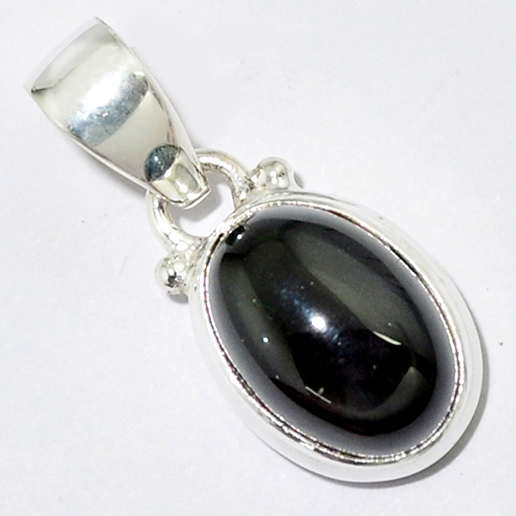 5.54cts natural rainbow obsidian eye 925 sterling silver pendant jewelry r16540