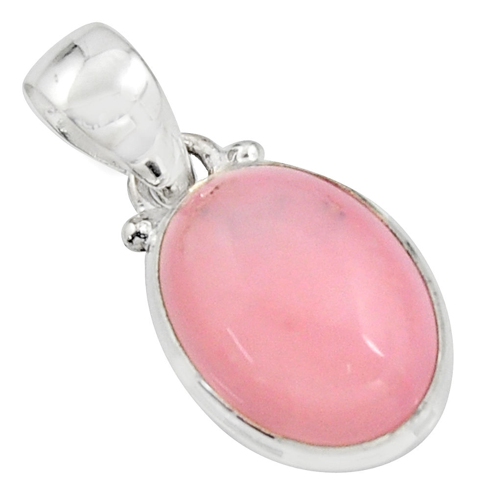 10.08cts natural pink opal 925 sterling silver pendant jewelry r16562