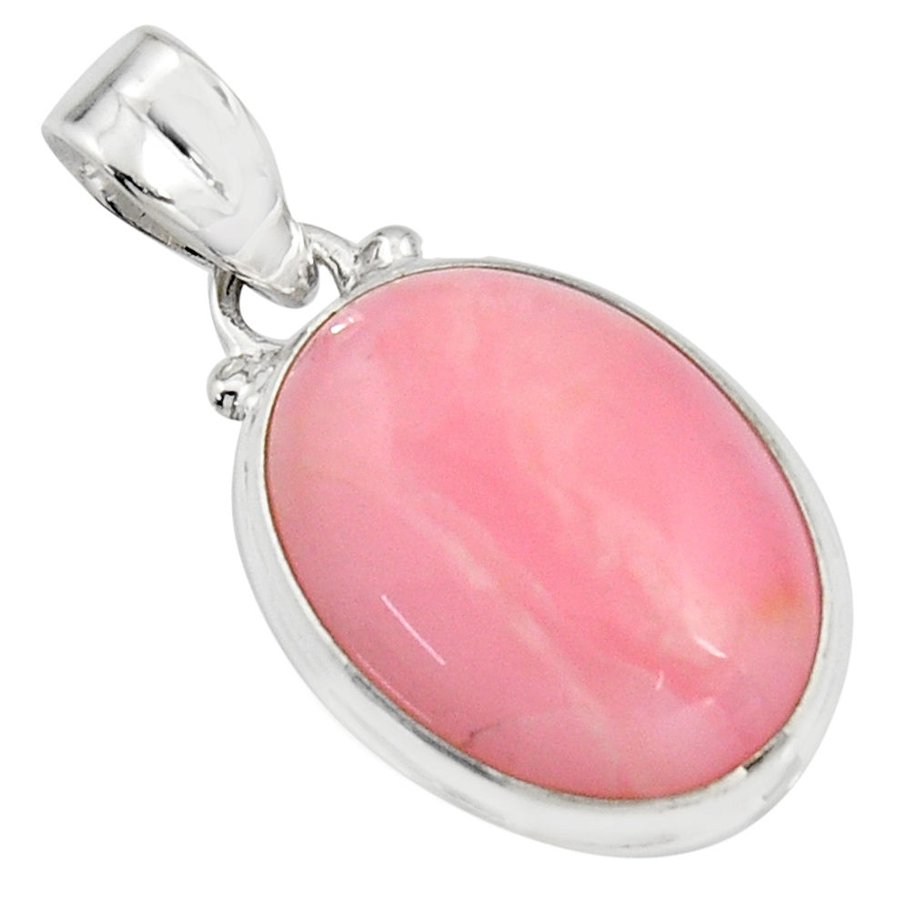 13.15cts natural pink opal 925 sterling silver pendant jewelry r16563