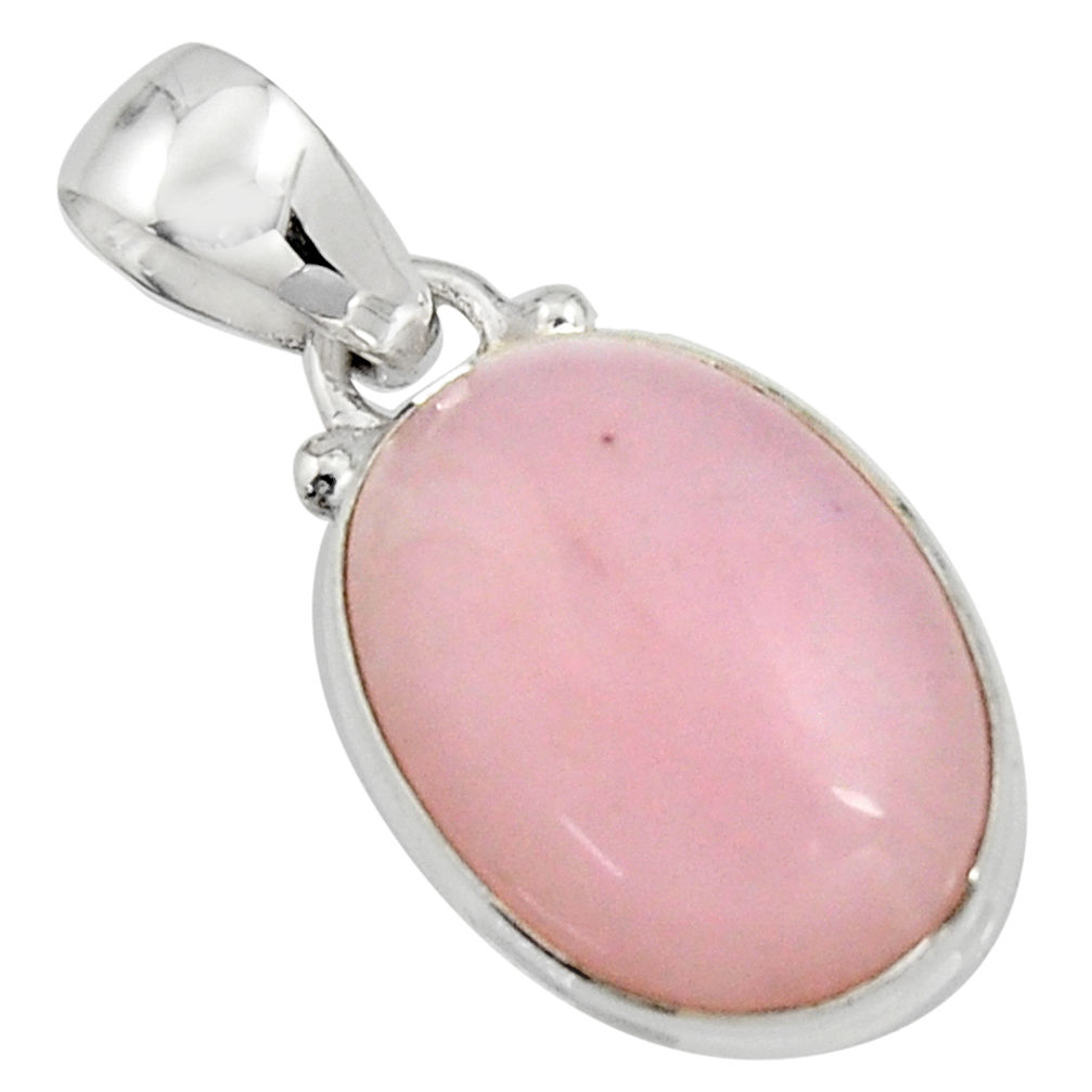 925 sterling silver 12.18cts natural pink opal oval pendant jewelry r16564