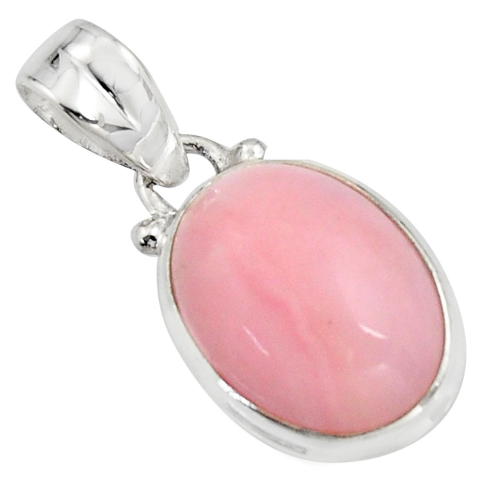 9.72cts natural pink opal 925 sterling silver pendant jewelry r16565