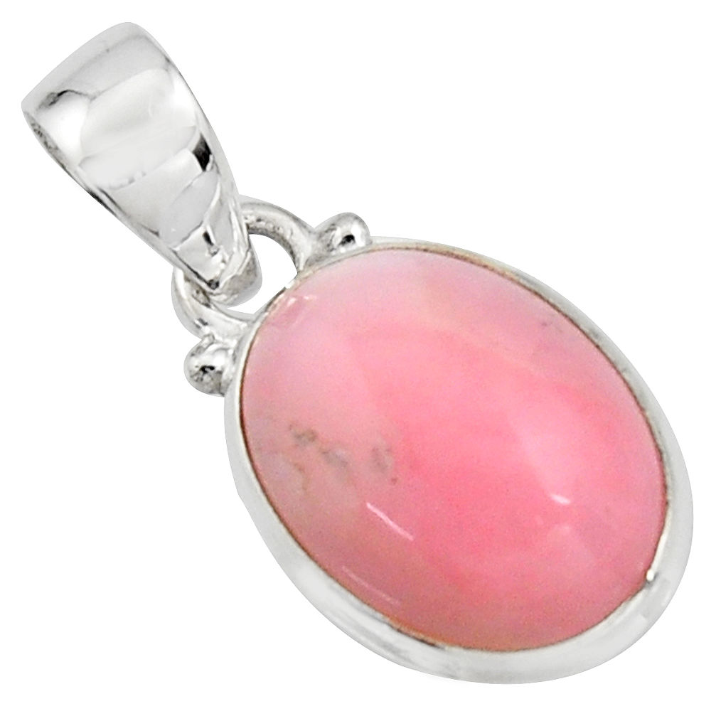 10.08cts natural pink opal 925 sterling silver pendant jewelry r16566