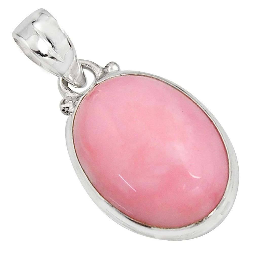 13.15cts natural pink opal 925 sterling silver pendant jewelry r16571