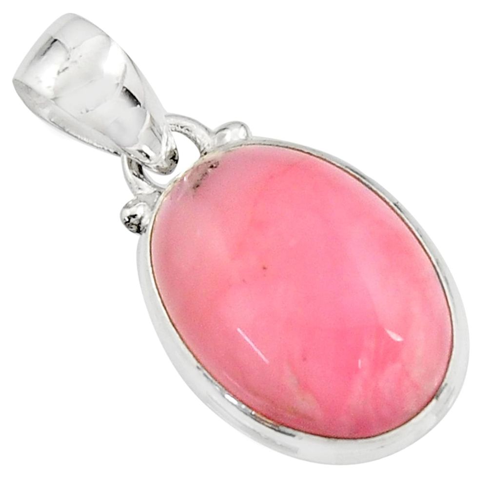11.17cts natural pink opal 925 sterling silver pendant jewelry r16572