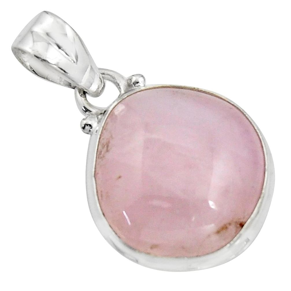 16.20cts natural pink kunzite 925 sterling silver pendant jewelry r16581