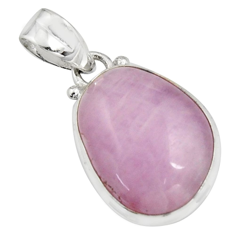 15.65cts natural pink kunzite 925 sterling silver pendant jewelry r16583