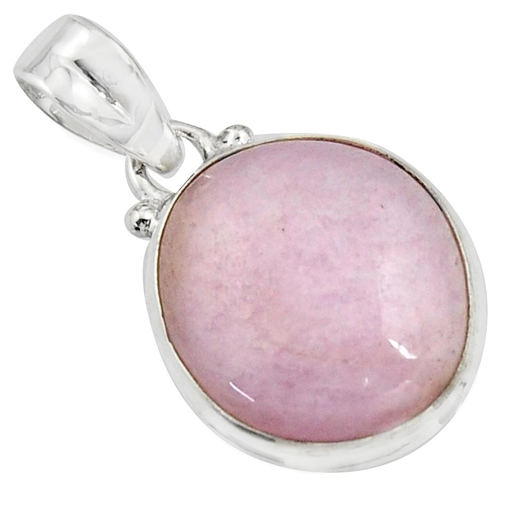 13.70cts natural pink kunzite 925 sterling silver pendant jewelry r16589