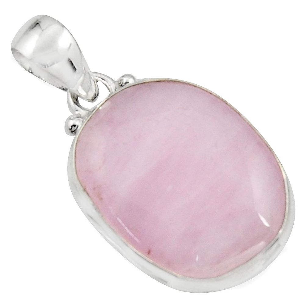 15.55cts natural pink kunzite 925 sterling silver pendant jewelry r16593
