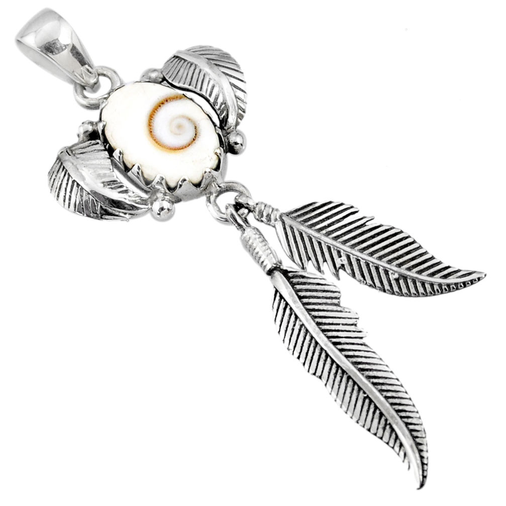 5.07cts natural white shiva eye 925 sterling silver dreamcatcher pendant r67662