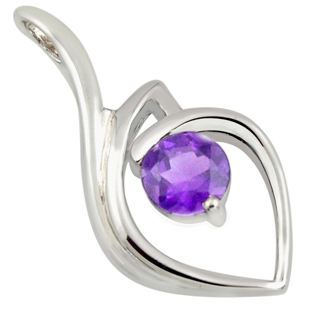 2.61cts natural purple amethyst 925 sterling silver pendant jewelry r7161