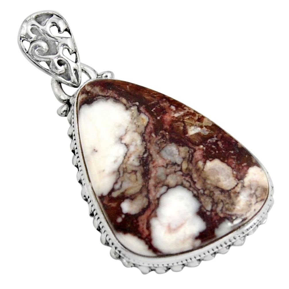 20.85cts natural bronze wild horse magnesite 925 sterling silver pendant r8080