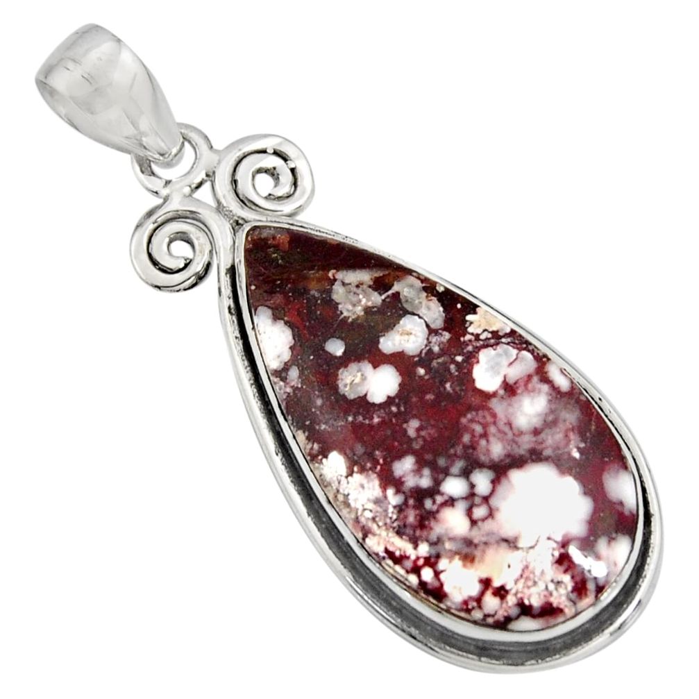 925 sterling silver 18.15cts natural bronze wild horse magnesite pendant r8090