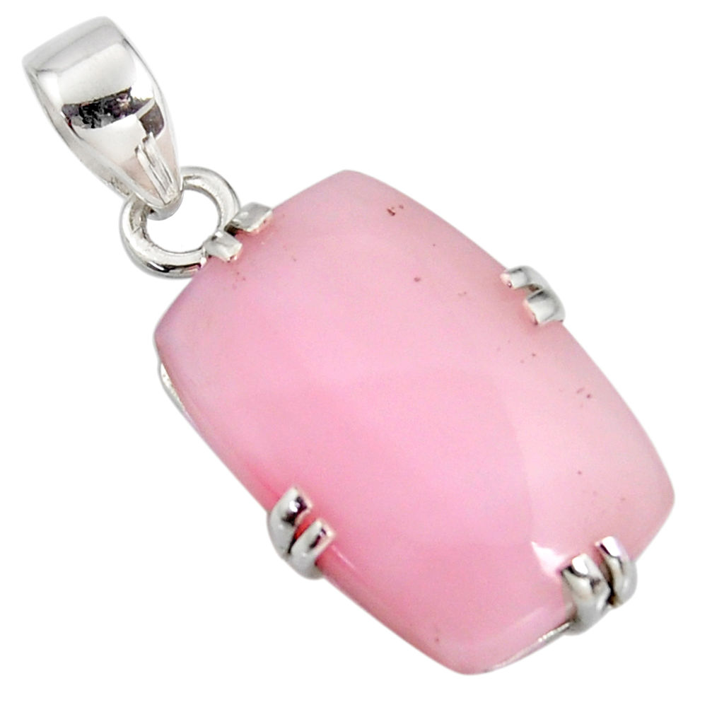 13.08cts natural pink opal 925 sterling silver pendant jewelry r8148