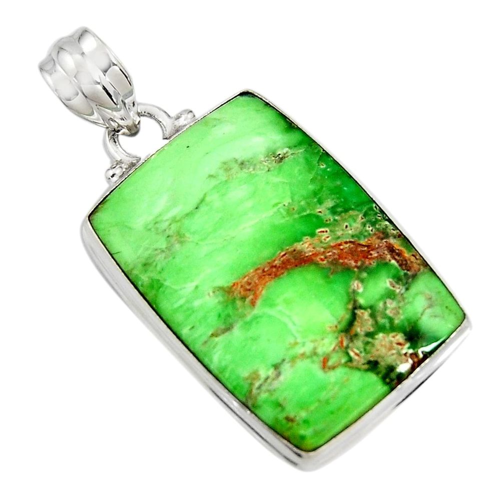 18.15cts natural green variscite 925 sterling silver pendant jewelry r8281