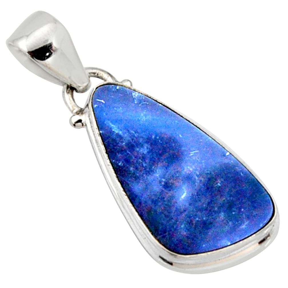 925 silver 7.22cts natural blue doublet opal australian fancy pendant r9713