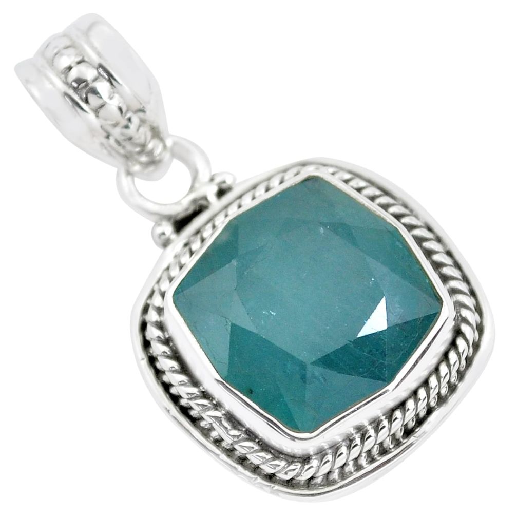 6.30cts faceted natural grandidirite 925 silver solitaire pendant p41507