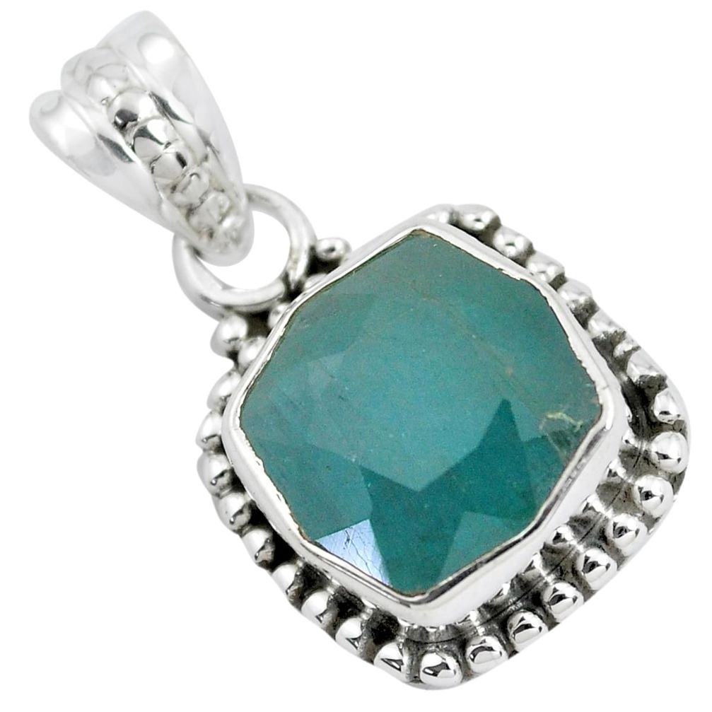 5.10cts faceted natural grandidirite 925 silver solitaire pendant p41518