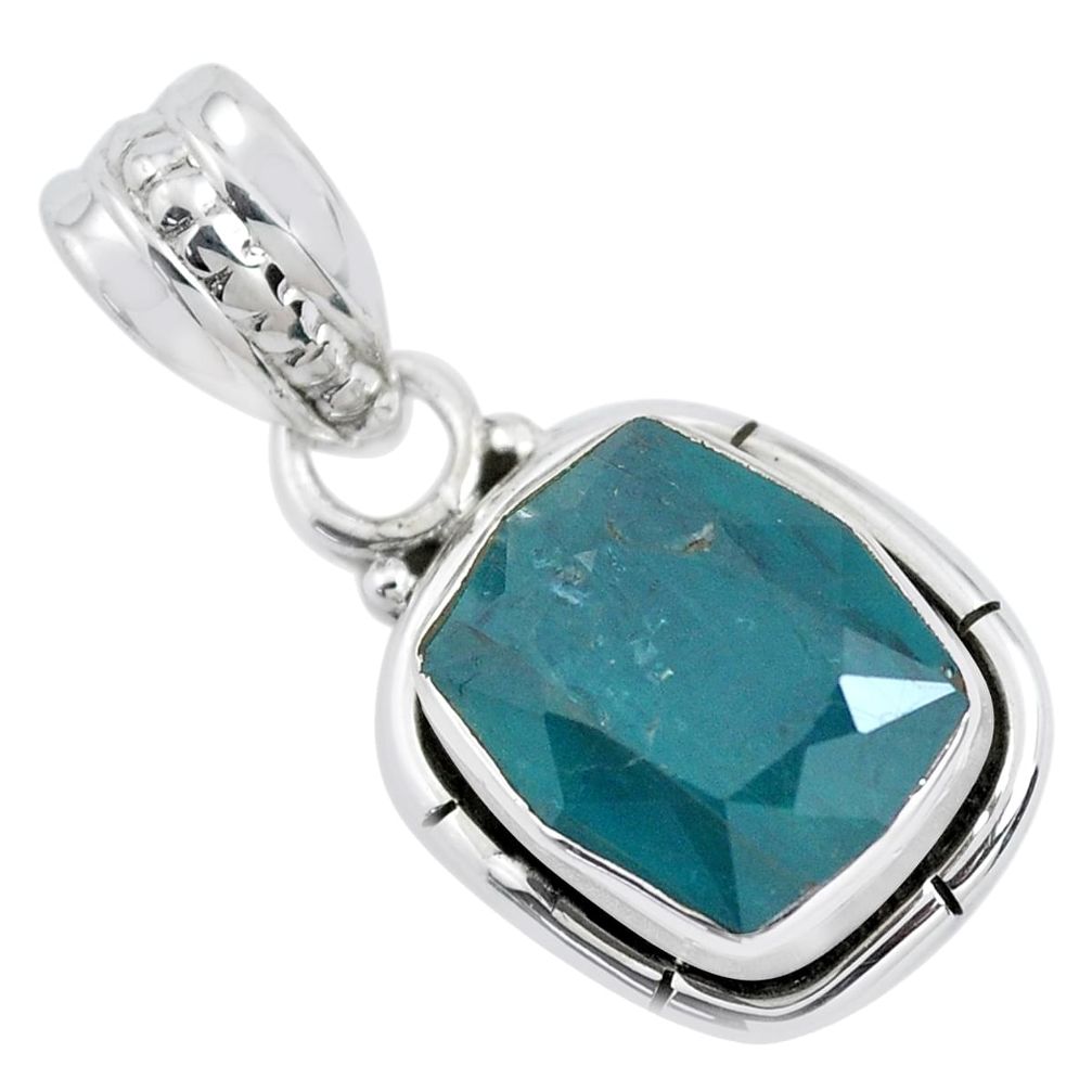 5.06cts faceted natural grandidirite 925 silver solitaire pendant p41519