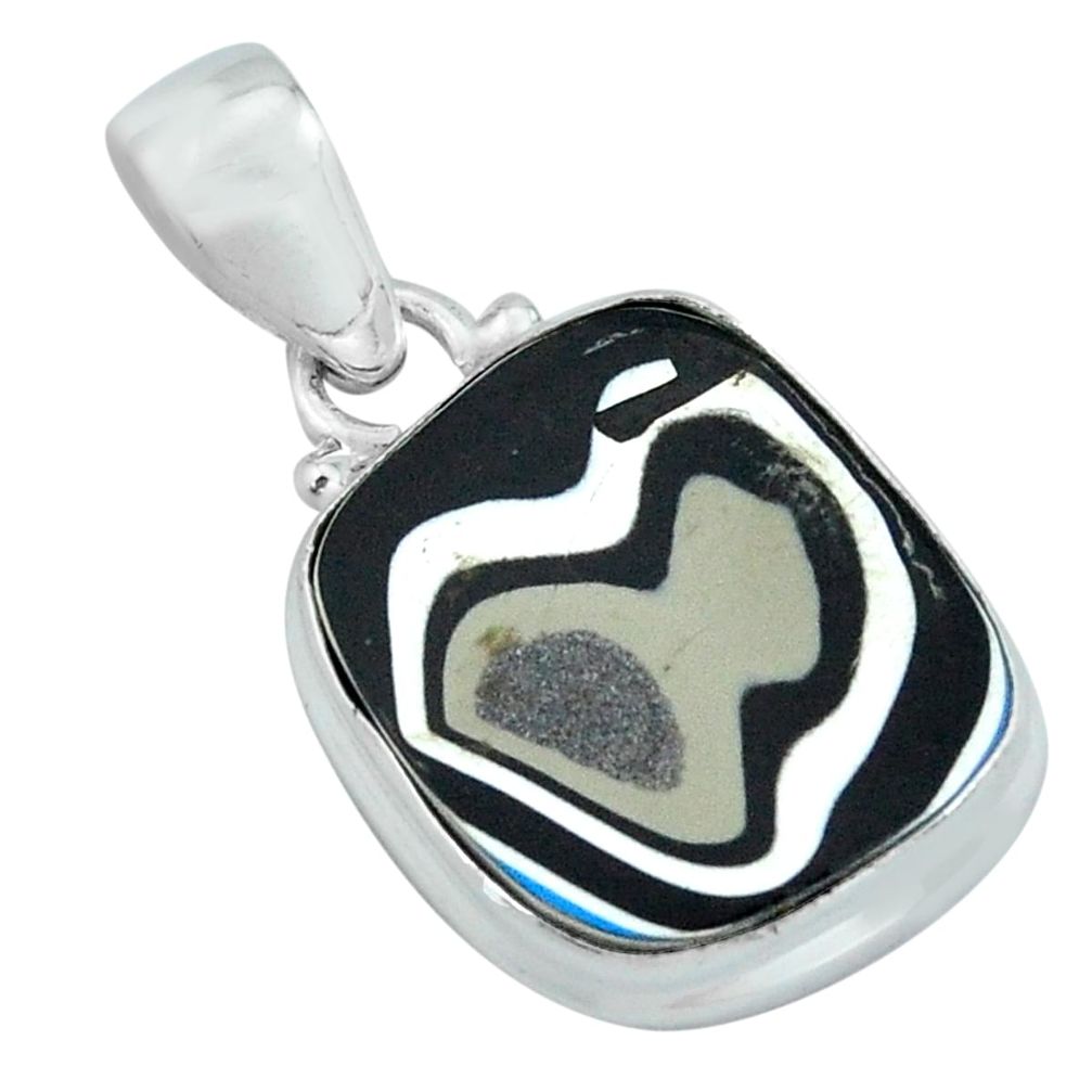 10.05cts fordite detroit agate 925 sterling silver pendant jewelry p69098