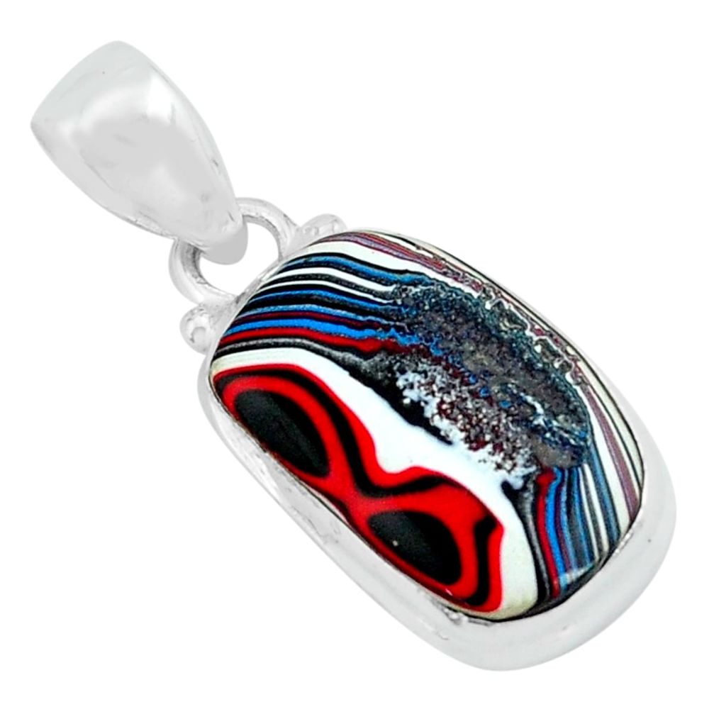 9.72cts fordite detroit agate 925 sterling silver pendant jewelry p69109