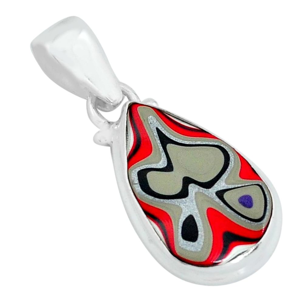 9.72cts fordite detroit agate 925 sterling silver pendant jewelry p69112