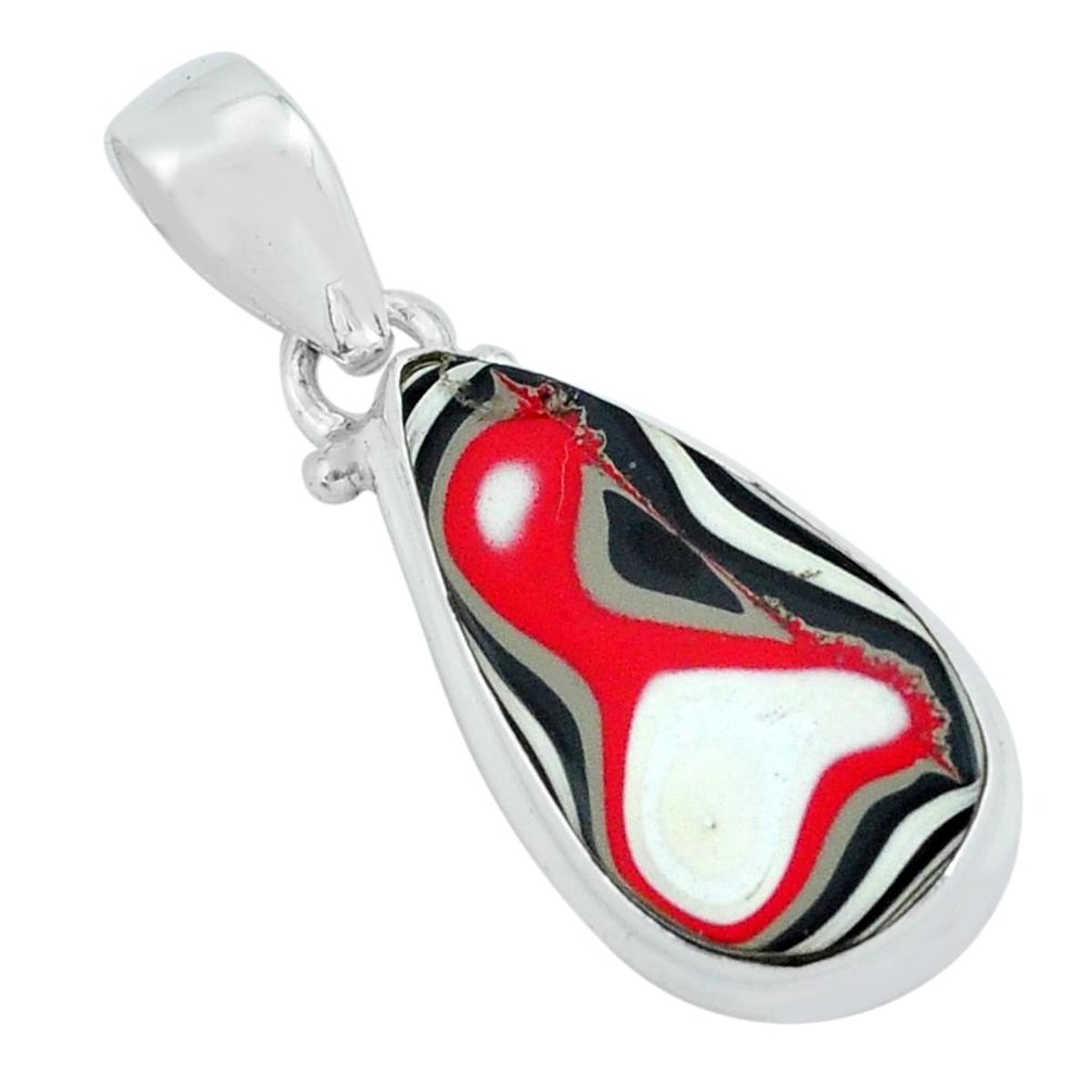 10.08cts fordite detroit agate 925 sterling silver pendant jewelry p69114