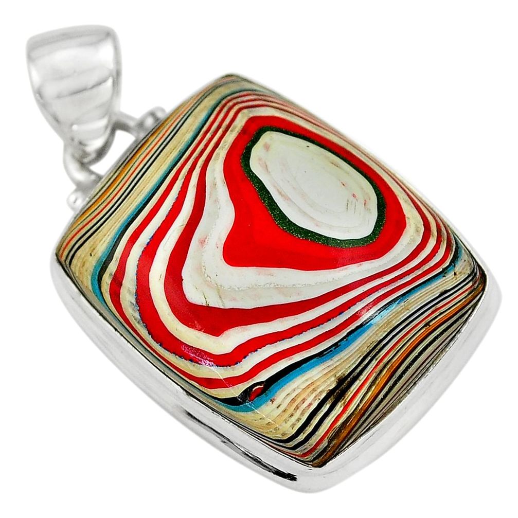 14.68cts fordite detroit agate 925 sterling silver pendant jewelry p79182