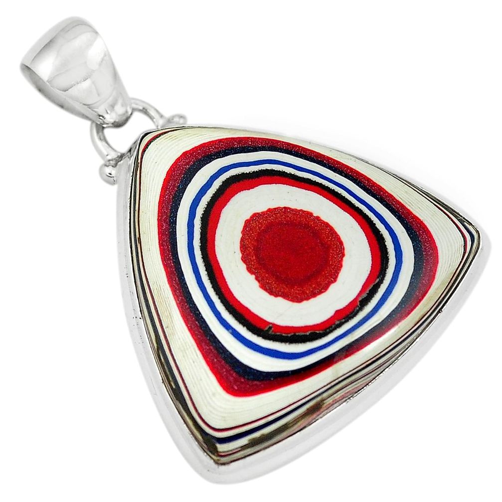 13.70cts fordite detroit agate 925 sterling silver pendant jewelry p79186