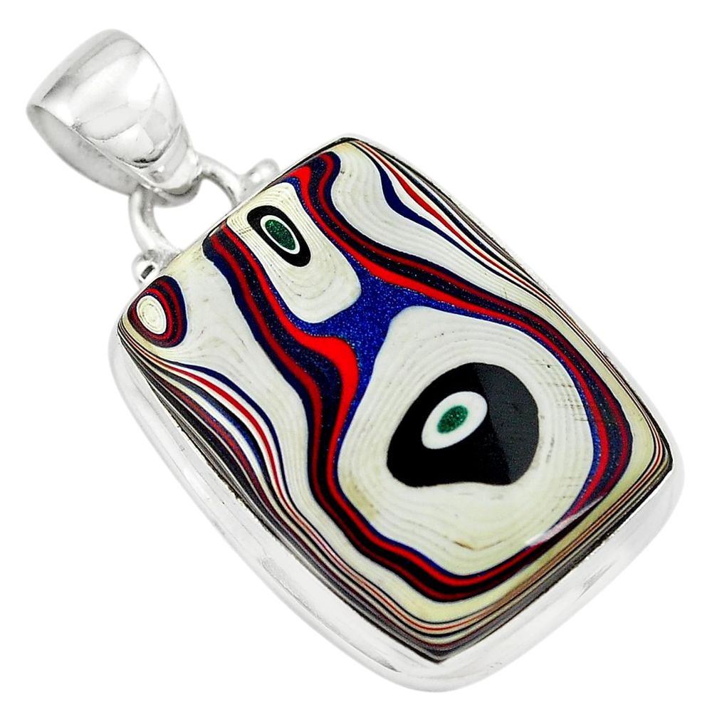 11.73cts fordite detroit agate 925 sterling silver pendant jewelry p79188