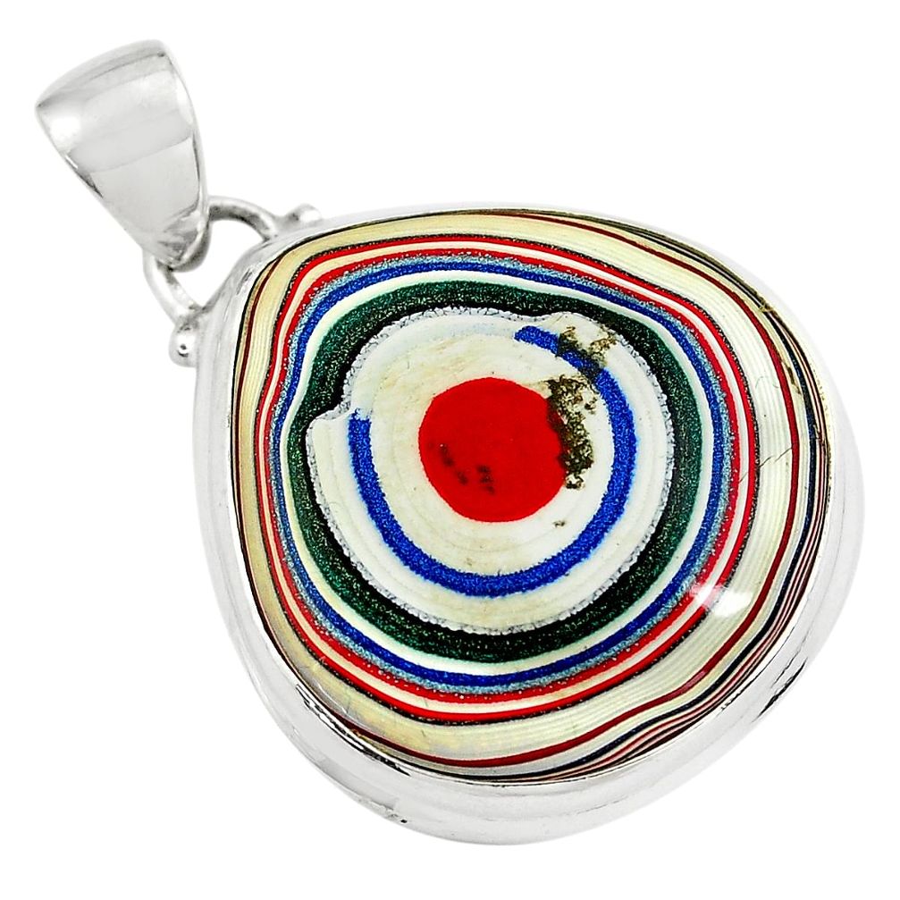 12.10cts fordite detroit agate 925 sterling silver pendant jewelry p79194