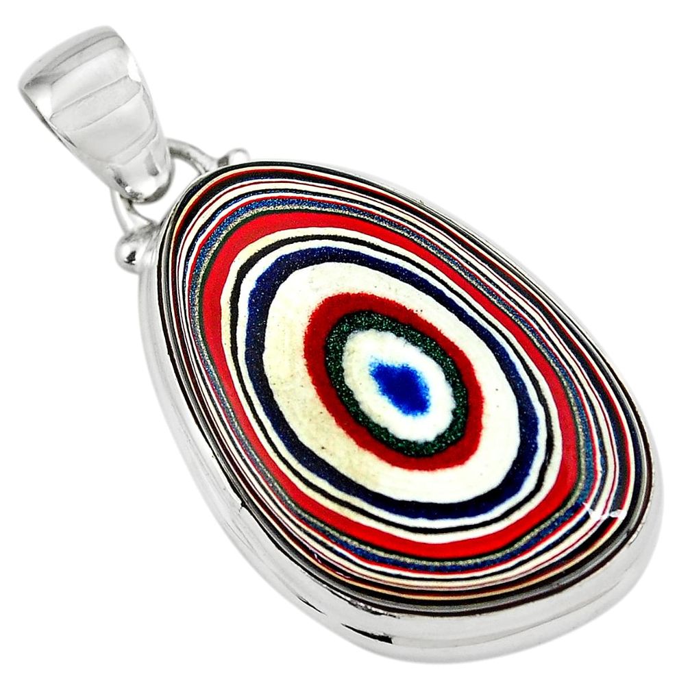 12.62cts fordite detroit agate 925 sterling silver pendant jewelry p79199