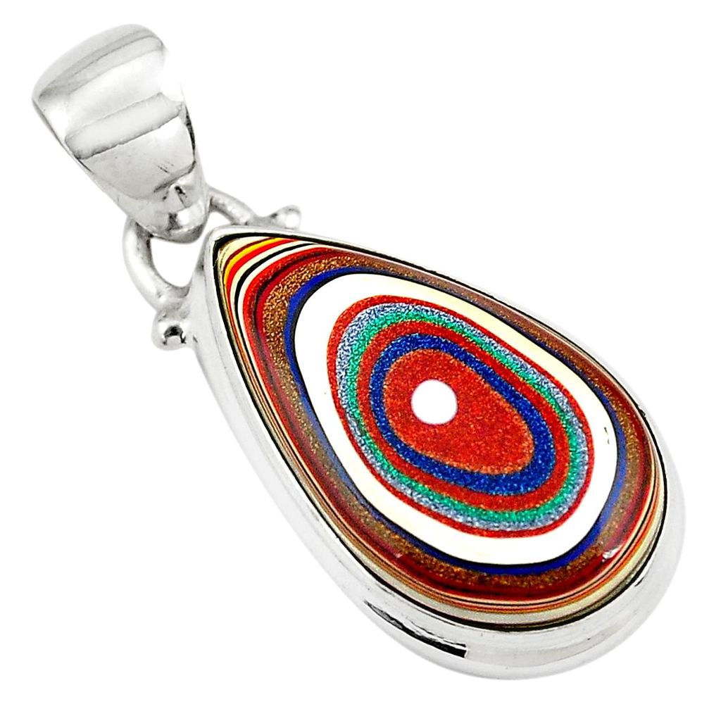 7.17cts fordite detroit agate 925 sterling silver pendant jewelry p79201