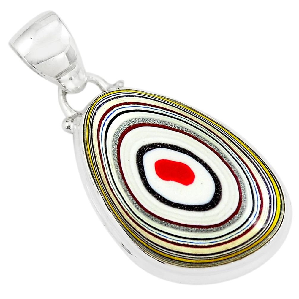 9.27cts fordite detroit agate 925 sterling silver pendant jewelry p79202
