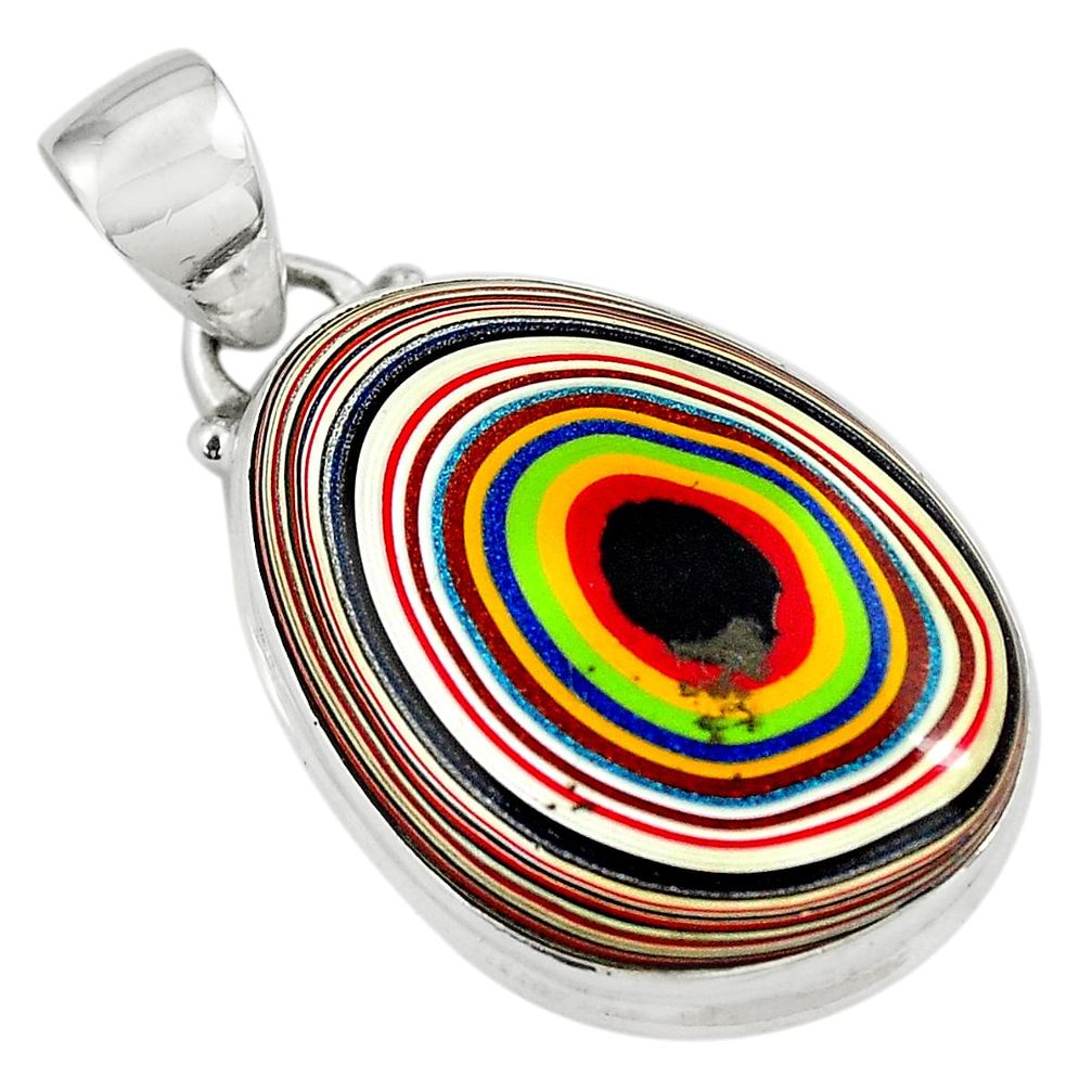 10.28cts fordite detroit agate 925 sterling silver pendant jewelry p79204