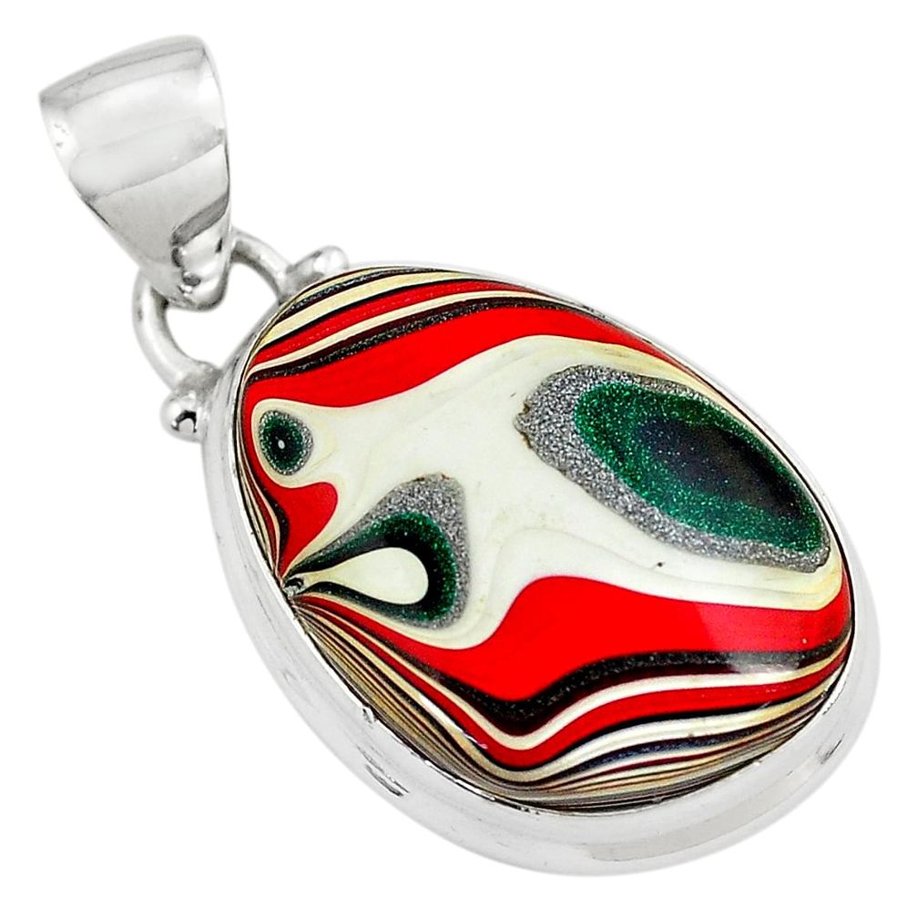 9.37cts fordite detroit agate 925 sterling silver pendant jewelry p79208