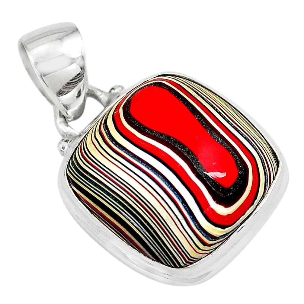 9.80cts fordite detroit agate 925 sterling silver pendant jewelry p79219