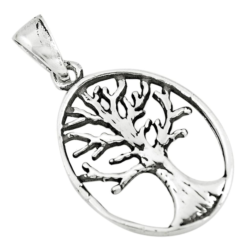 3.23gms indonesian bali style solid 925 silver tree of life pendant c3675