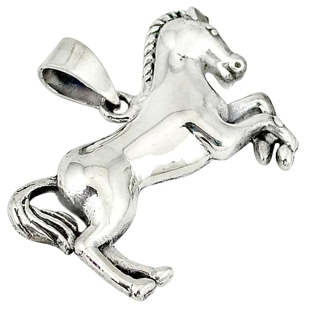 3d durby magical charm 925 sterling silver running horse pendant p1525