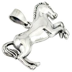 Clearance Sale- 3d durby magical charm 925 sterling silver running horse pendant p1525