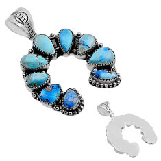 925 silver 31.17cts back closed natural golden hills turquoise pendant c34913