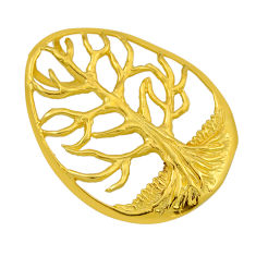925 silver 5.67gms indonesian bali style solid gold tree of life pendant y83309