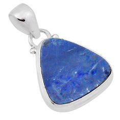 925 silver 5.31cts natural blue doublet opal australian fancy pendant n31674