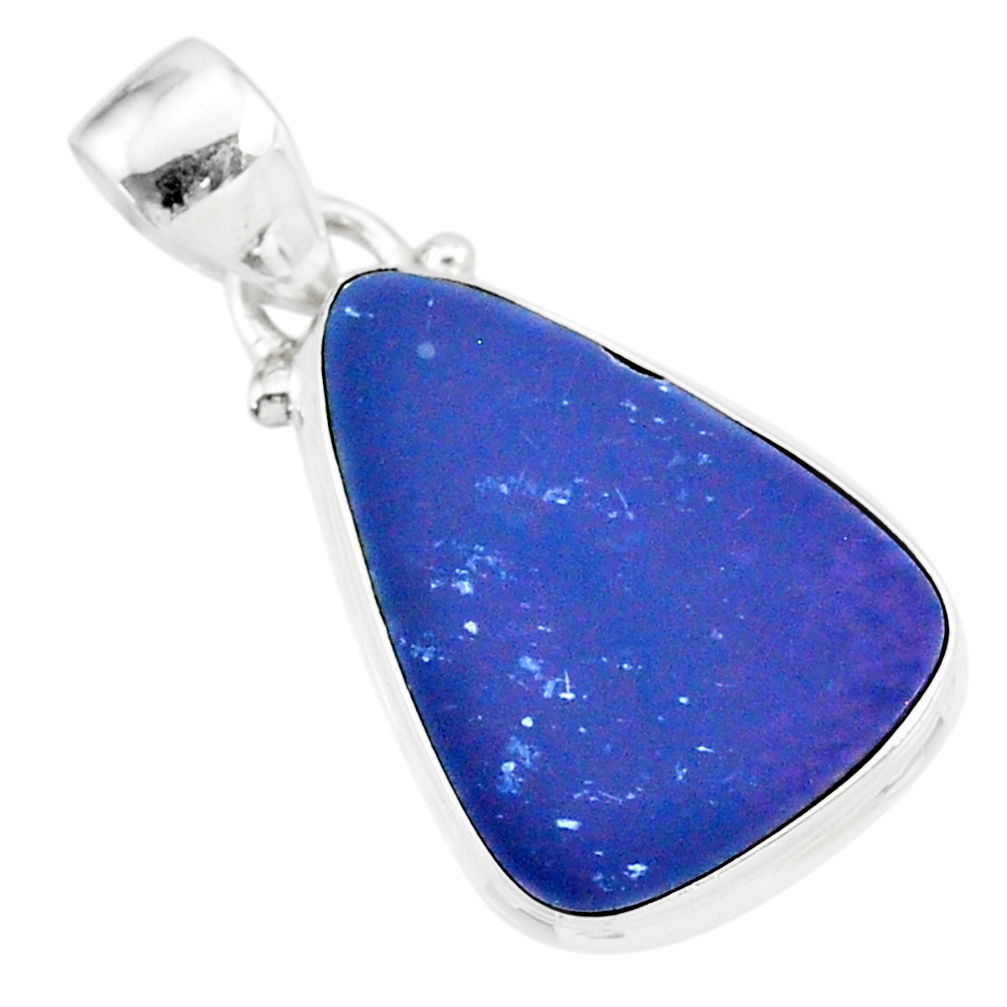 925 silver 8.88cts natural blue doublet opal australian fancy pendant r86174