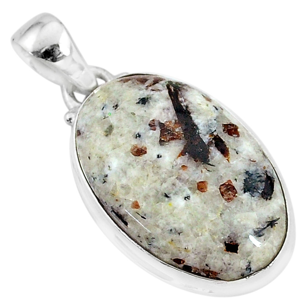 925 silver 17.20cts natural bronze astrophyllite (star leaf) pendant r96018