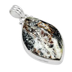 925 silver 25.60cts natural bronze astrophyllite (star leaf) pendant y22898