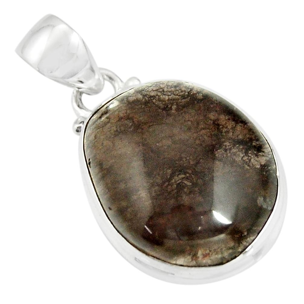 925 silver 16.49cts natural brown agni manitite fancy pendant jewelry r20749