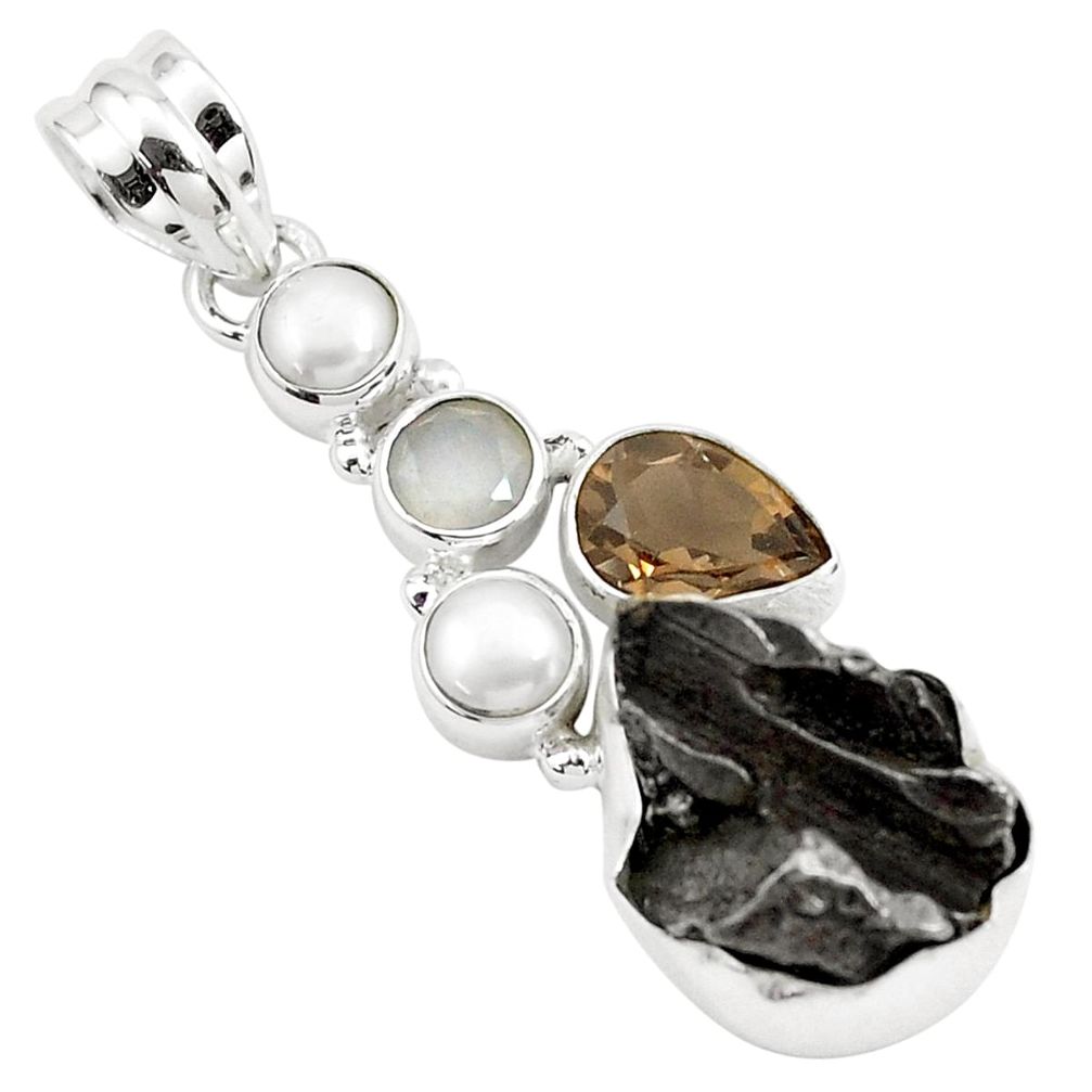 cts natural campo del cielo (meteorite) pearl pendant p26000