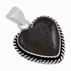 925 silver 10.16cts natural golden sheen black obsidian heart pendant n40093