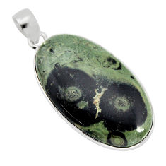 925 silver 24.00cts natural green kambaba jasper (stromatolites) pendant y77470